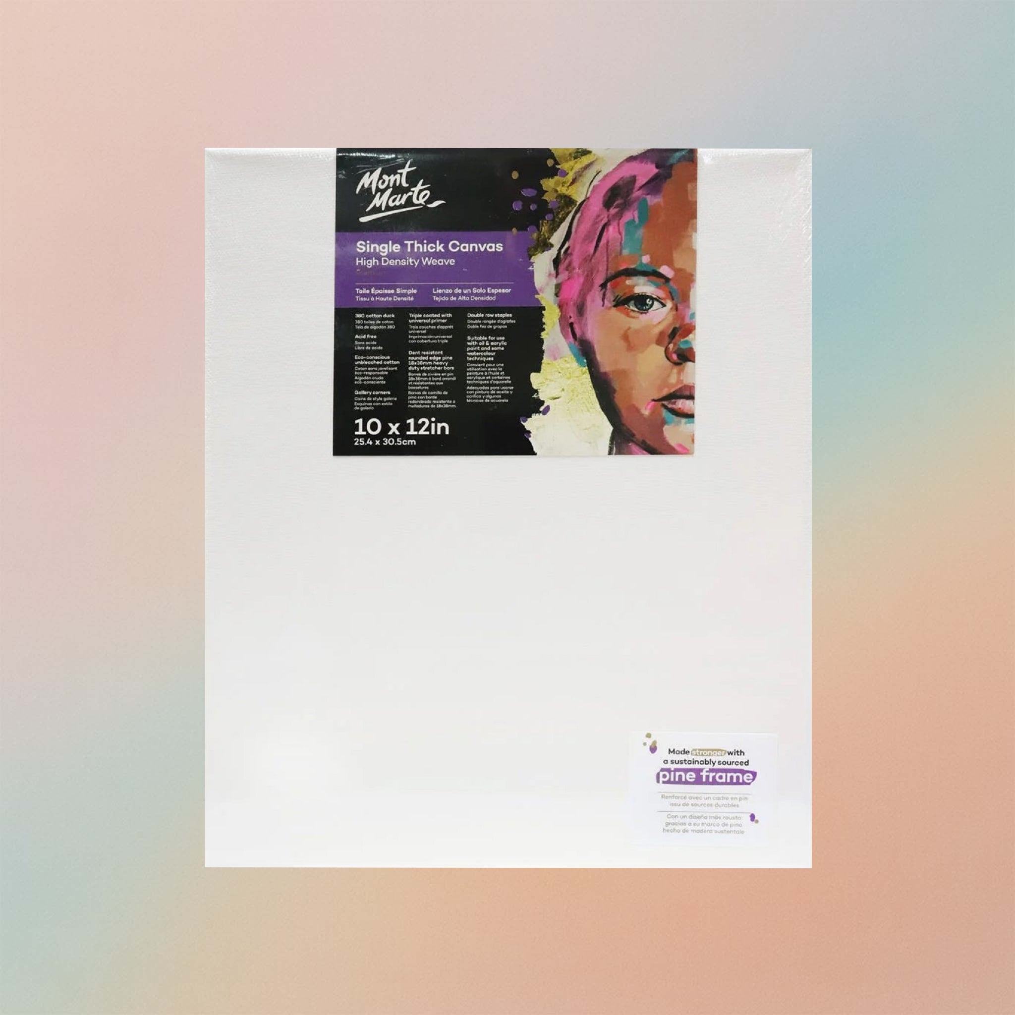 Mont Marte Single Thick Canvas Premium 25.4 x 30.5cm (10 x 12in)