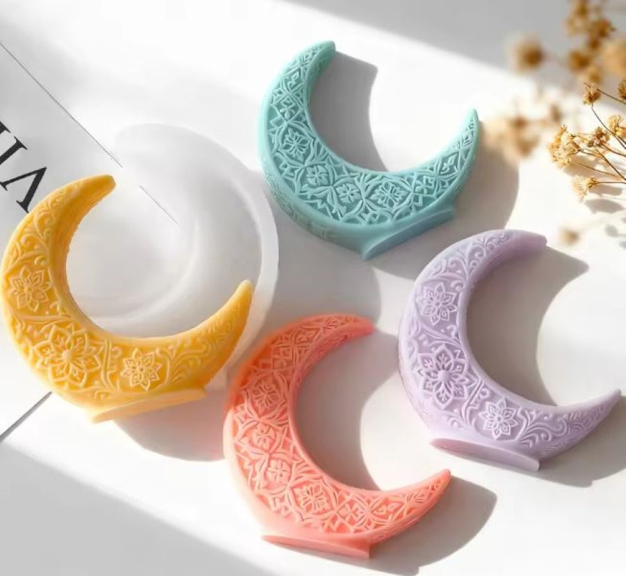 3D Crescent Moon Star Arch Door Ramadan Mould Style 2 Silicone Mold Soap