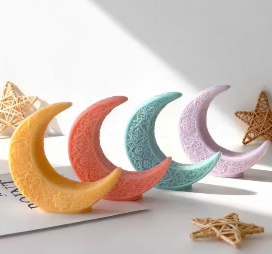 3D Crescent Moon Star Arch Door Ramadan Mould Style 2 Silicone Mold Soap