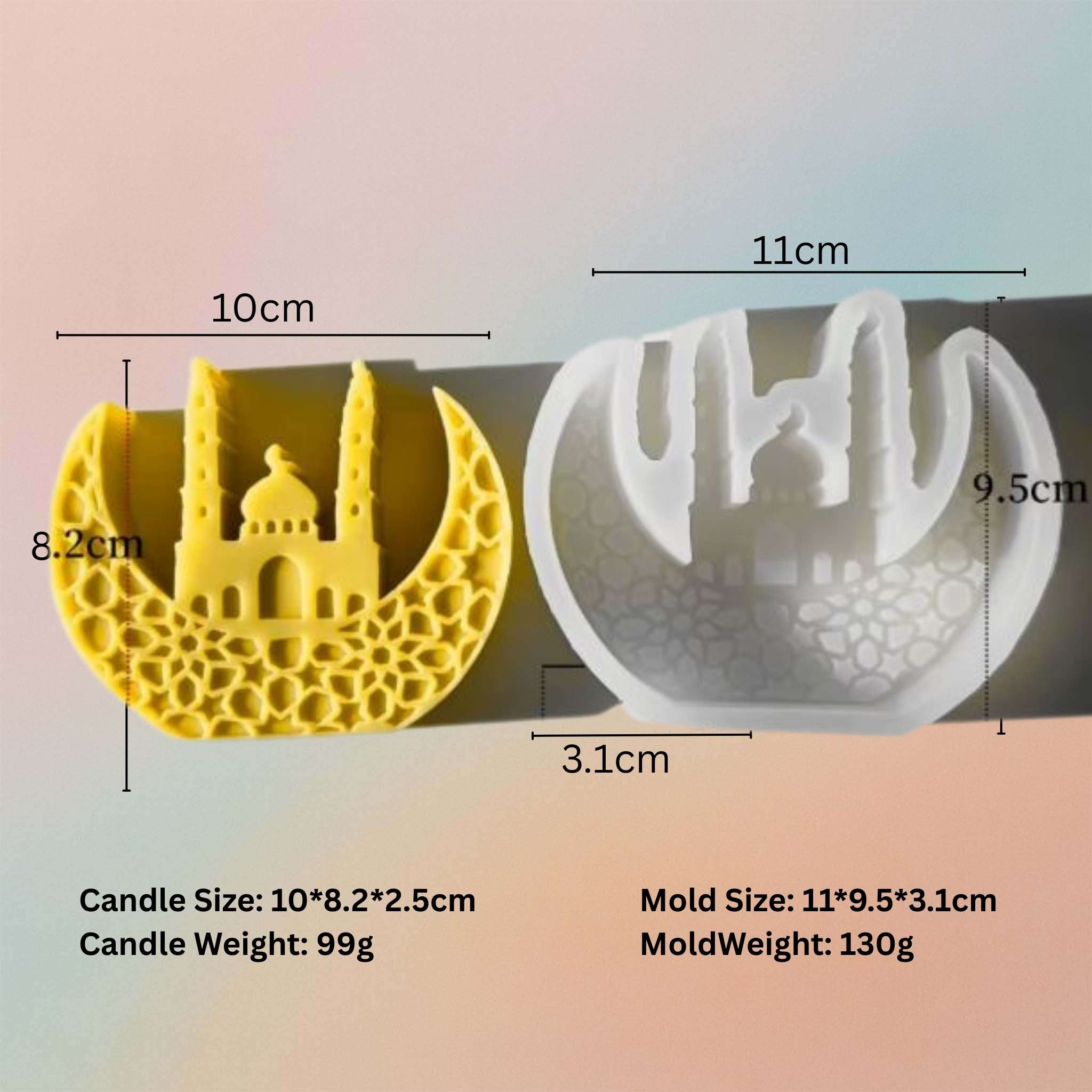 Moon Arabic Architectural Ramadan Islamic Muslim Silicone Molds