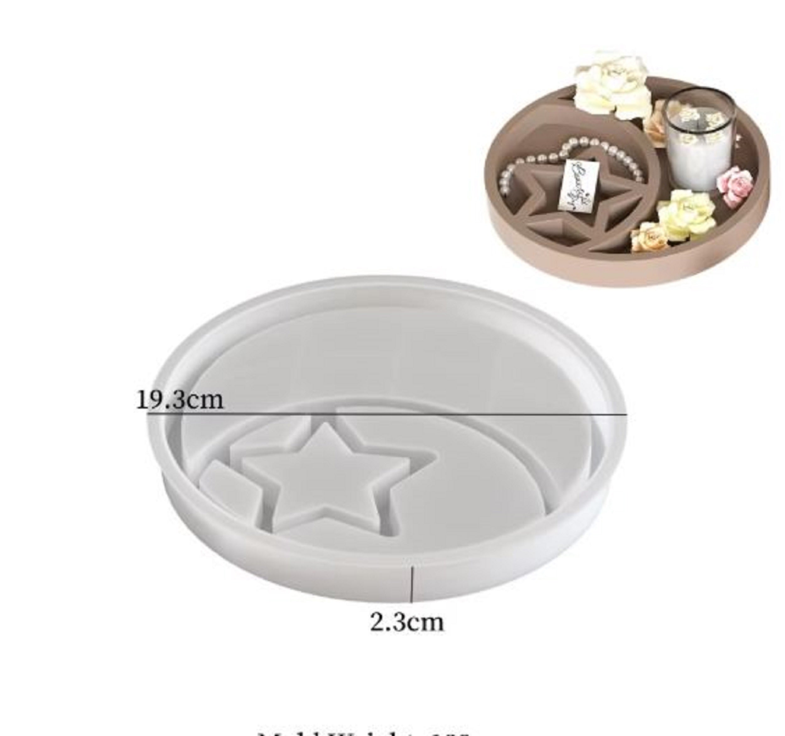 Moon Star Resin Serving Tray Silicone Molds for DIY
