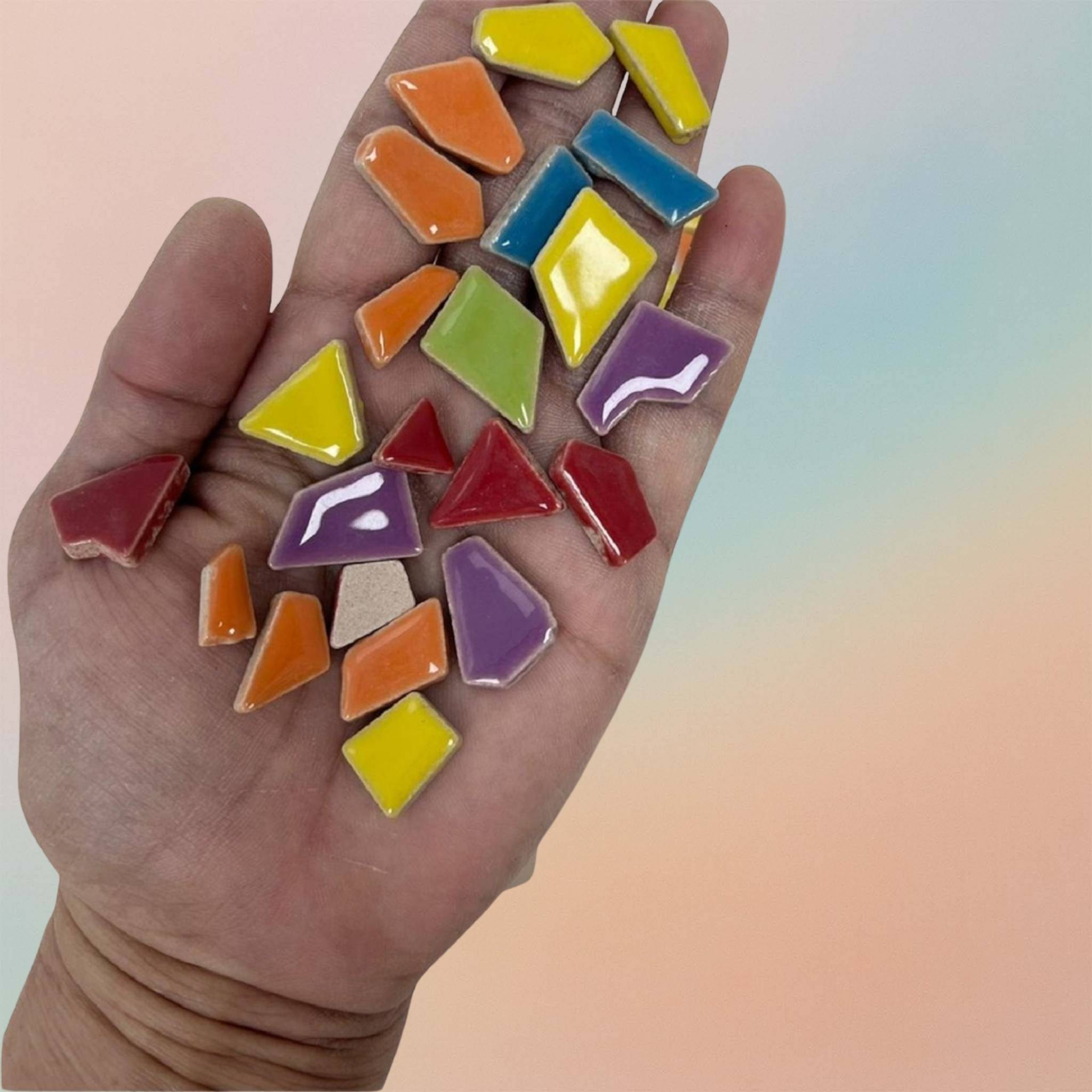 Mosaic Tiles Ceramic Irregular Shape - Multicolor