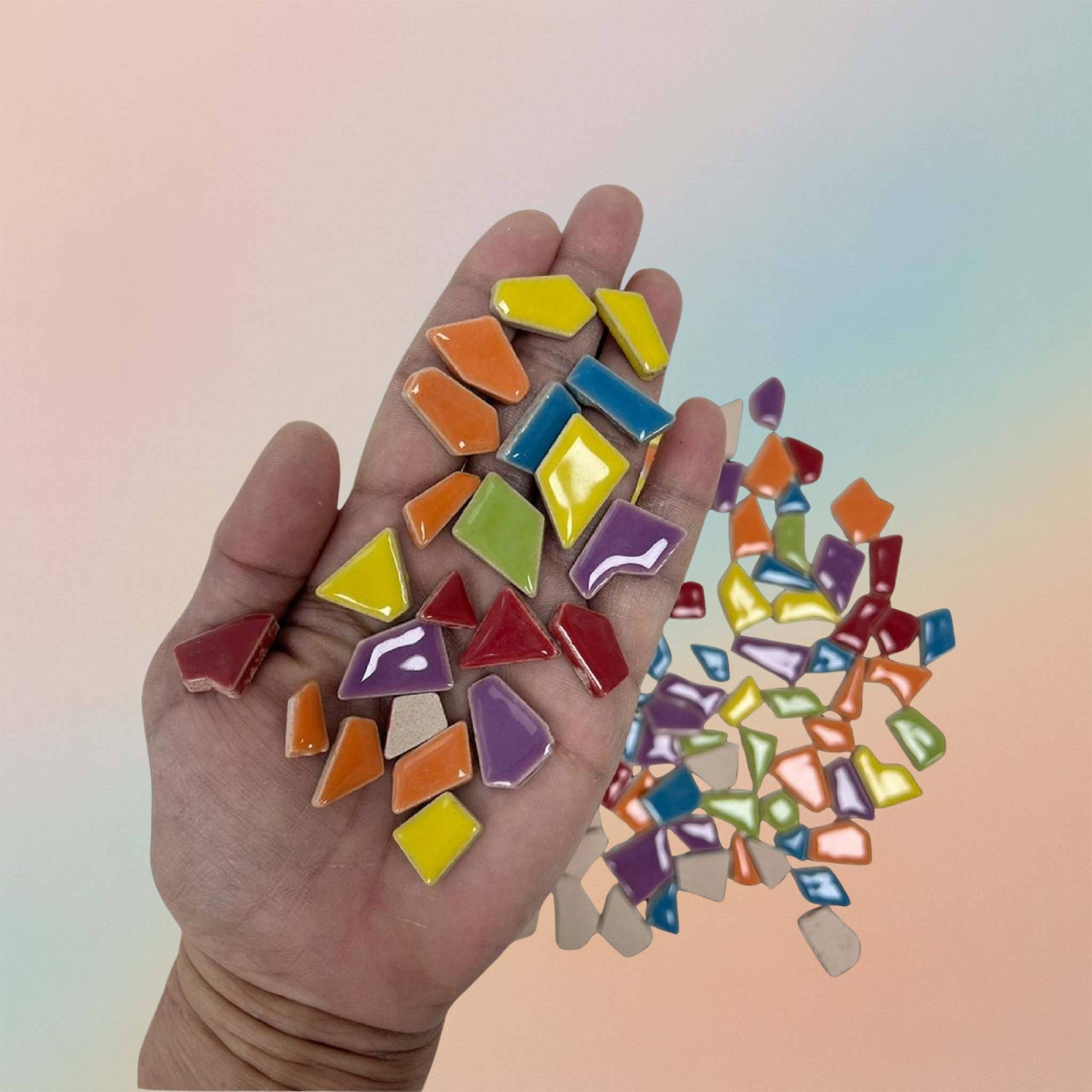 Mosaic Tiles Ceramic Irregular Shape - Multicolor