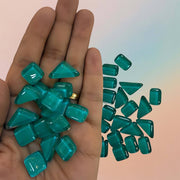 Mosaic Tiles Crystal Glass Triangle, Rectangle, Square Glossy – Aqua Teal