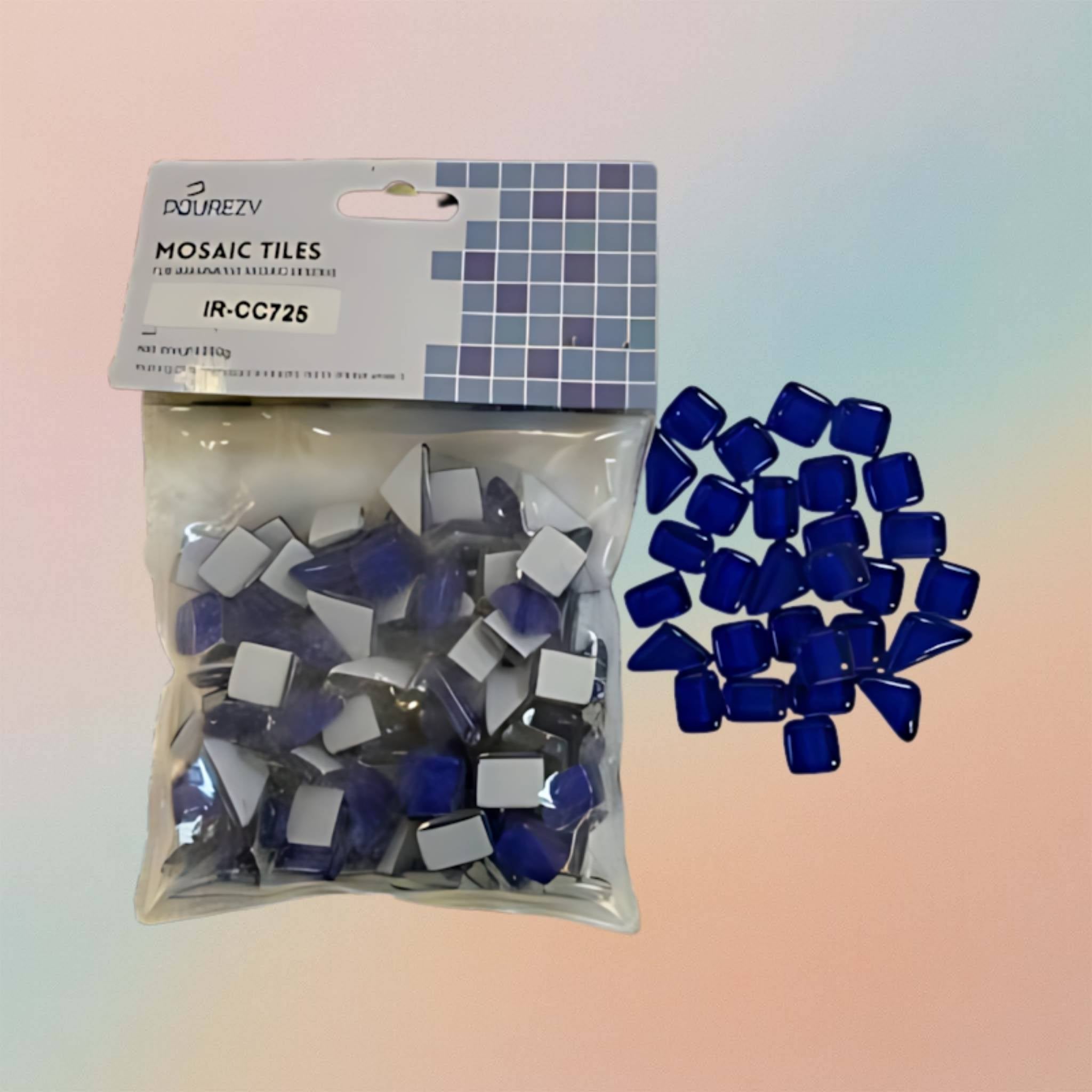 Mosaic Tiles Crystal Glass Triangle, Rectangle, Square Glossy - RoyalBlue