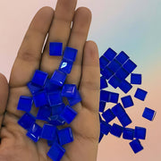 Mosaic Tiles Crystal Glass Square Glossy - Royal Blue