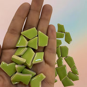 Mosaic Tiles Ceramic Irregular Shape - Green