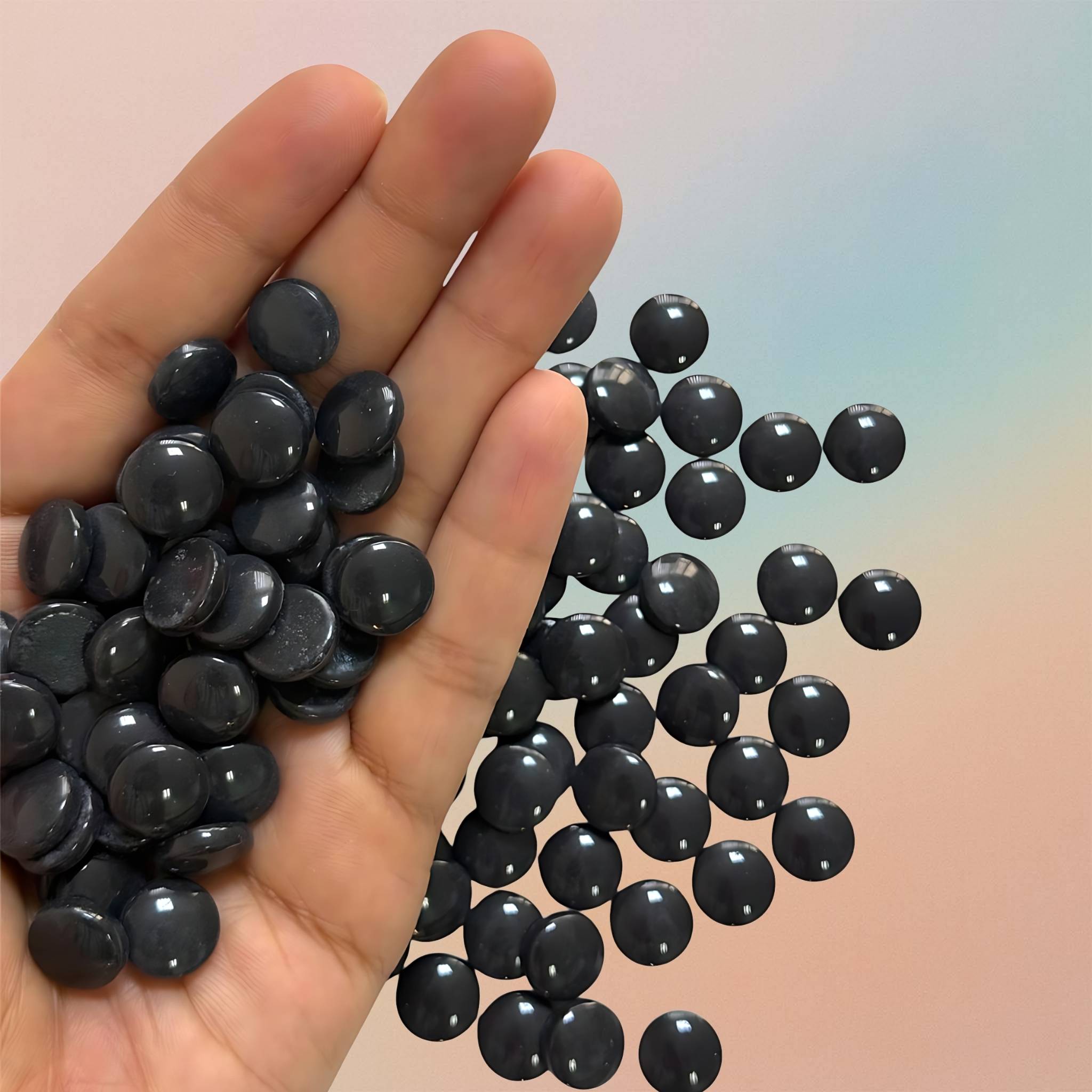 Mosaic Tiles Sweetee Glass Dome Round - Black