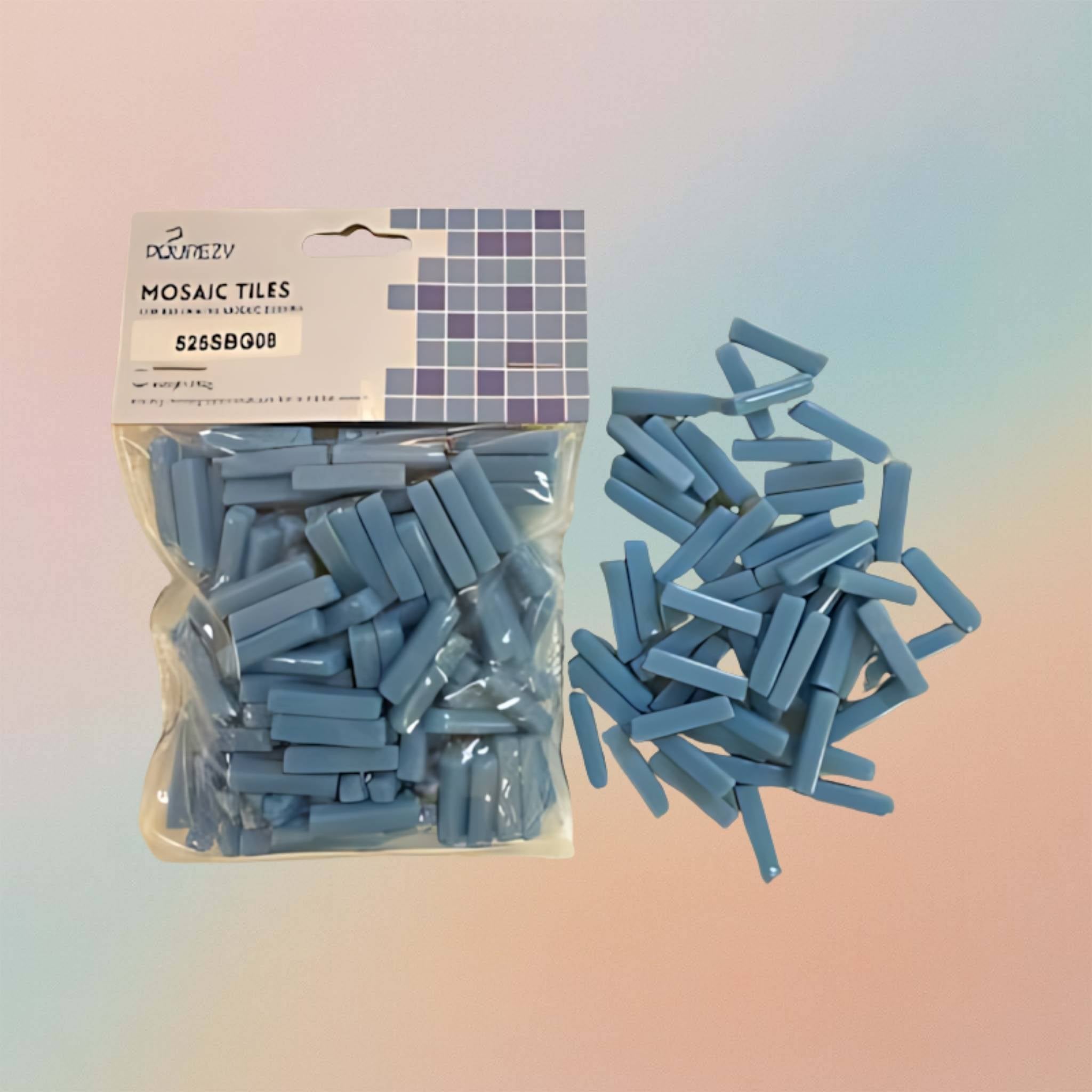 Mosaic Tiles Sweetee Glass Rectangle Glossy - Light Blue