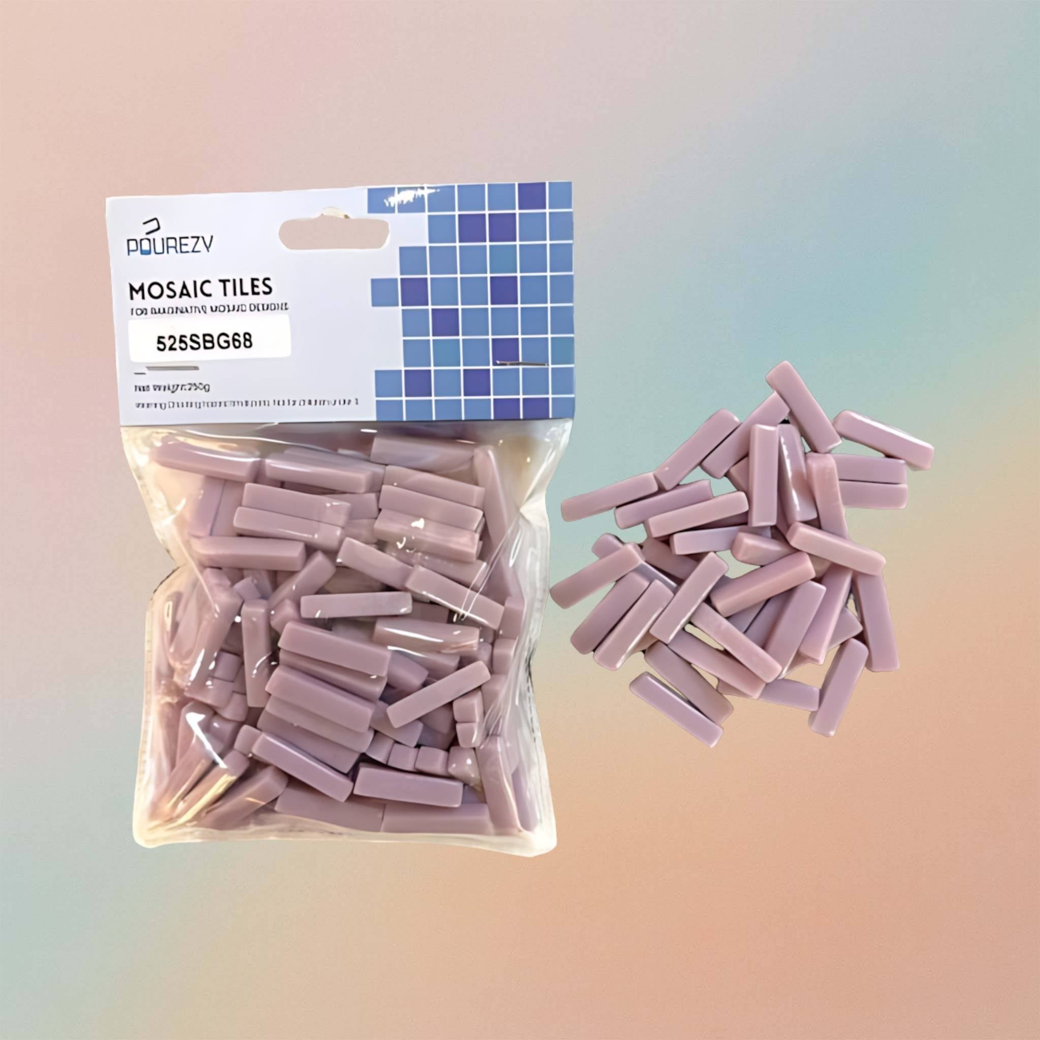 Mosaic Tiles Sweetee Glass Rectangle - Glossy Lilac