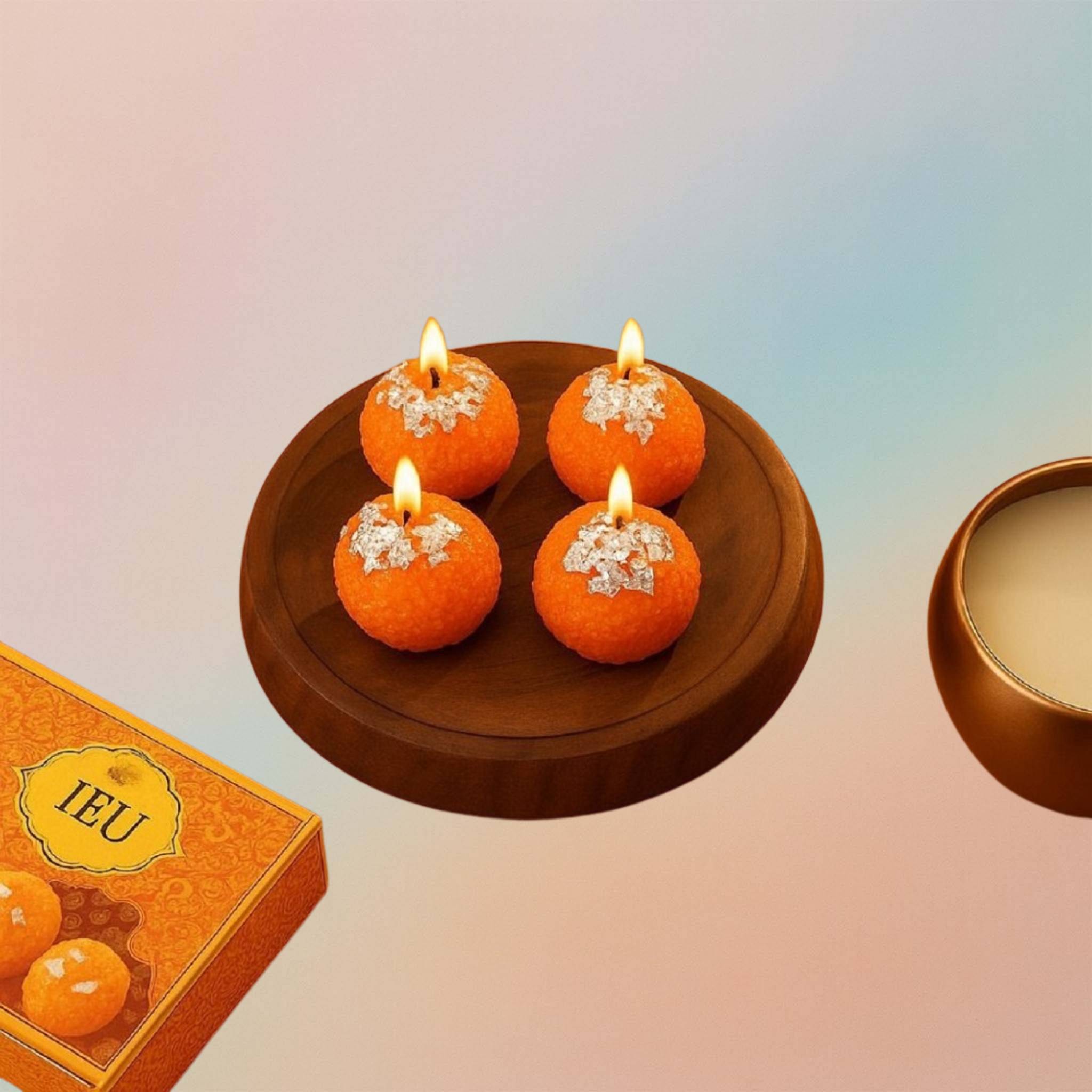 Motichoor Laddu Shape Silicone Candle Making Mould