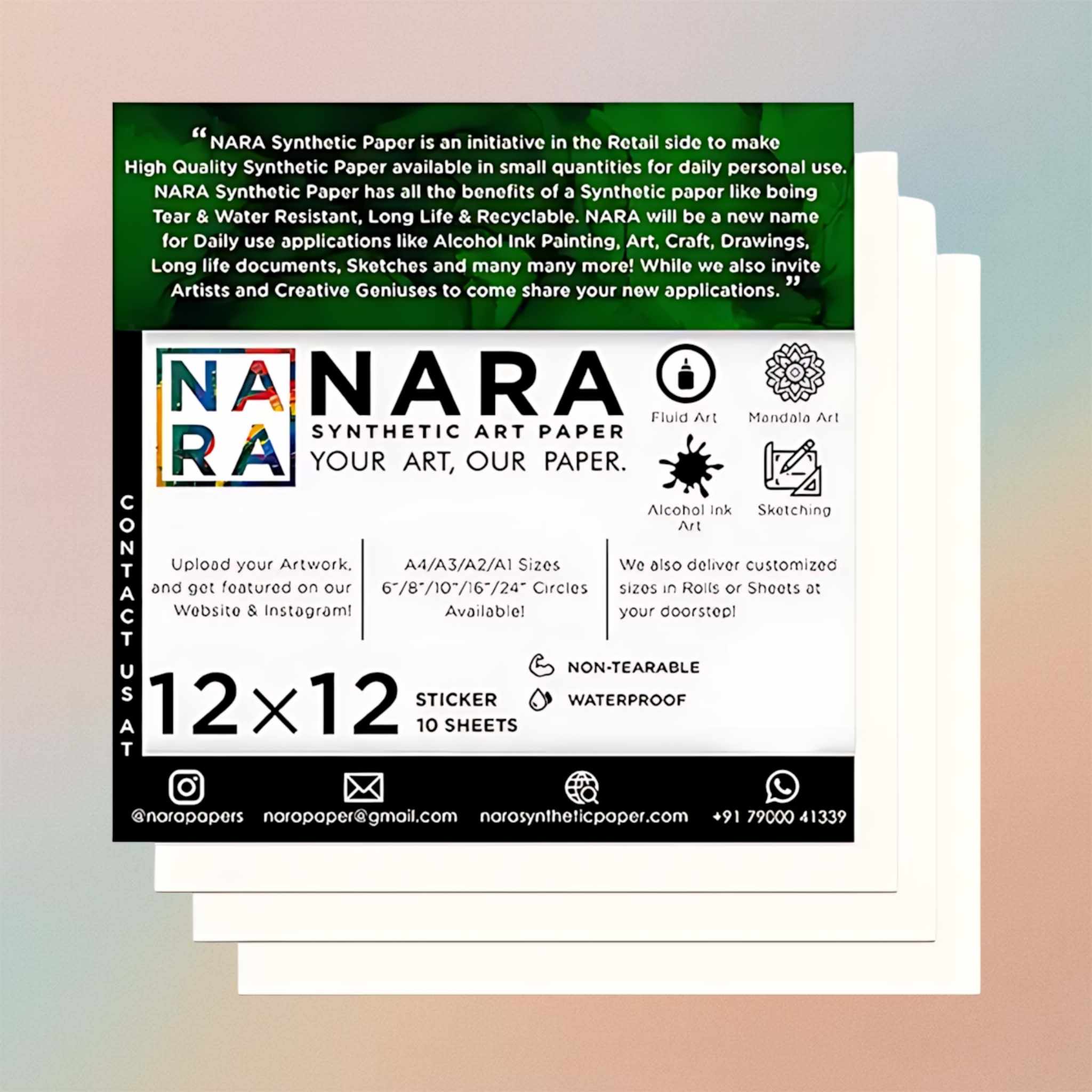 Nara  Stickers 12”x 12”