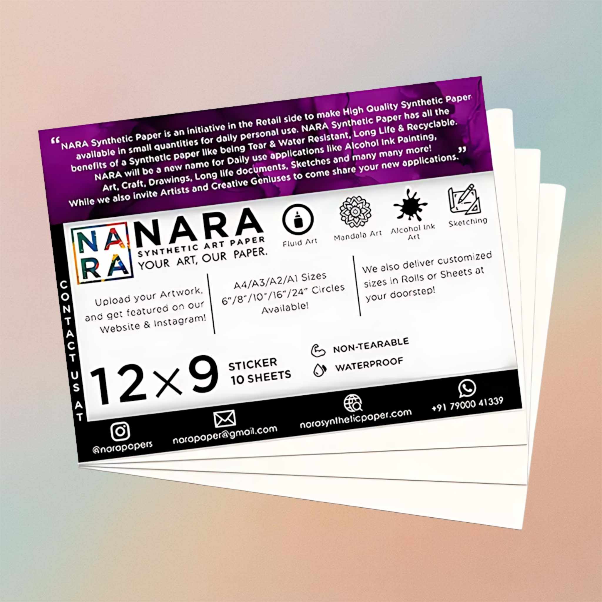 Nara  Stickers 12”x 9”