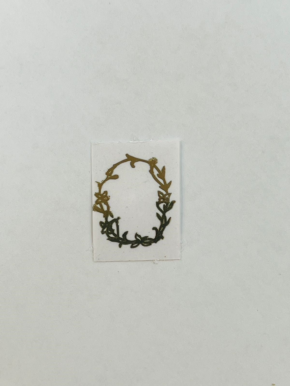 Alphabet Floral Stem Metal Sticker