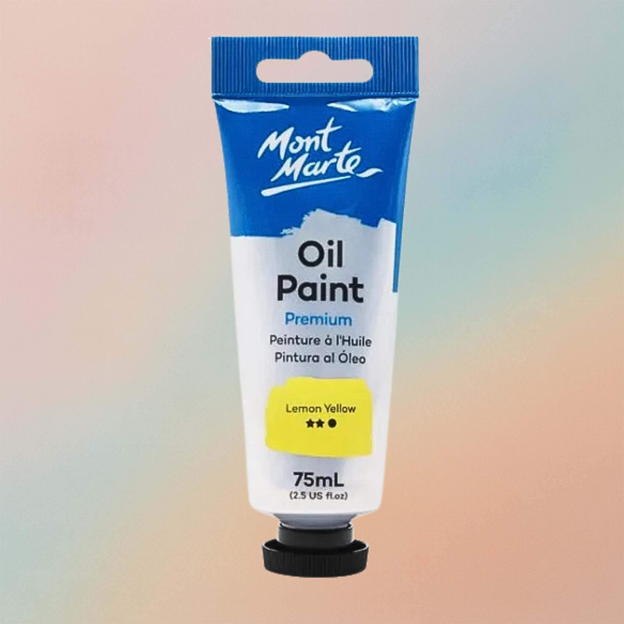 Mont Marte Oil Paint Premium 75ml Tube – Lemon Yellow