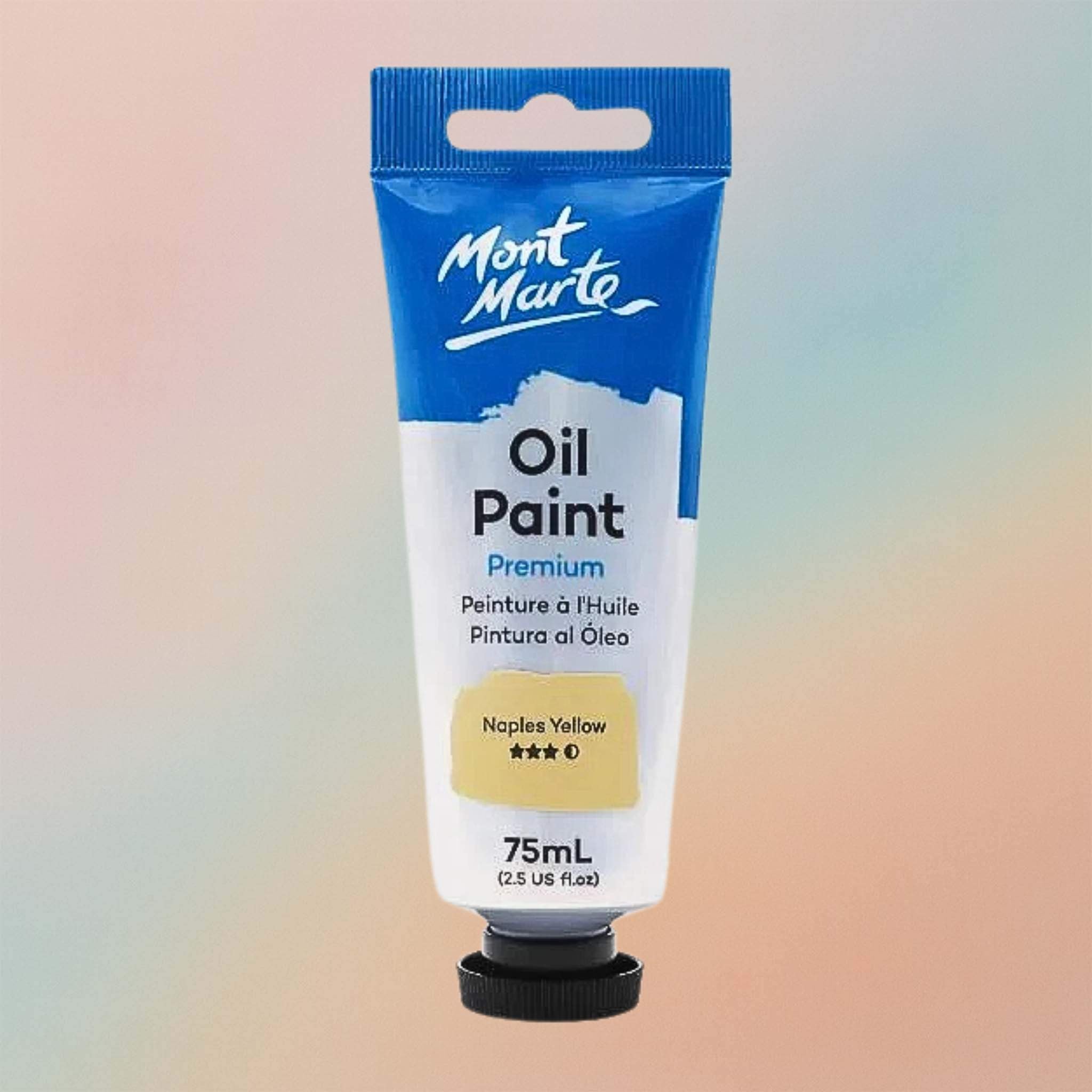 Mont Marte Oil Paint Premium 75ml Tube – Naples Yellow