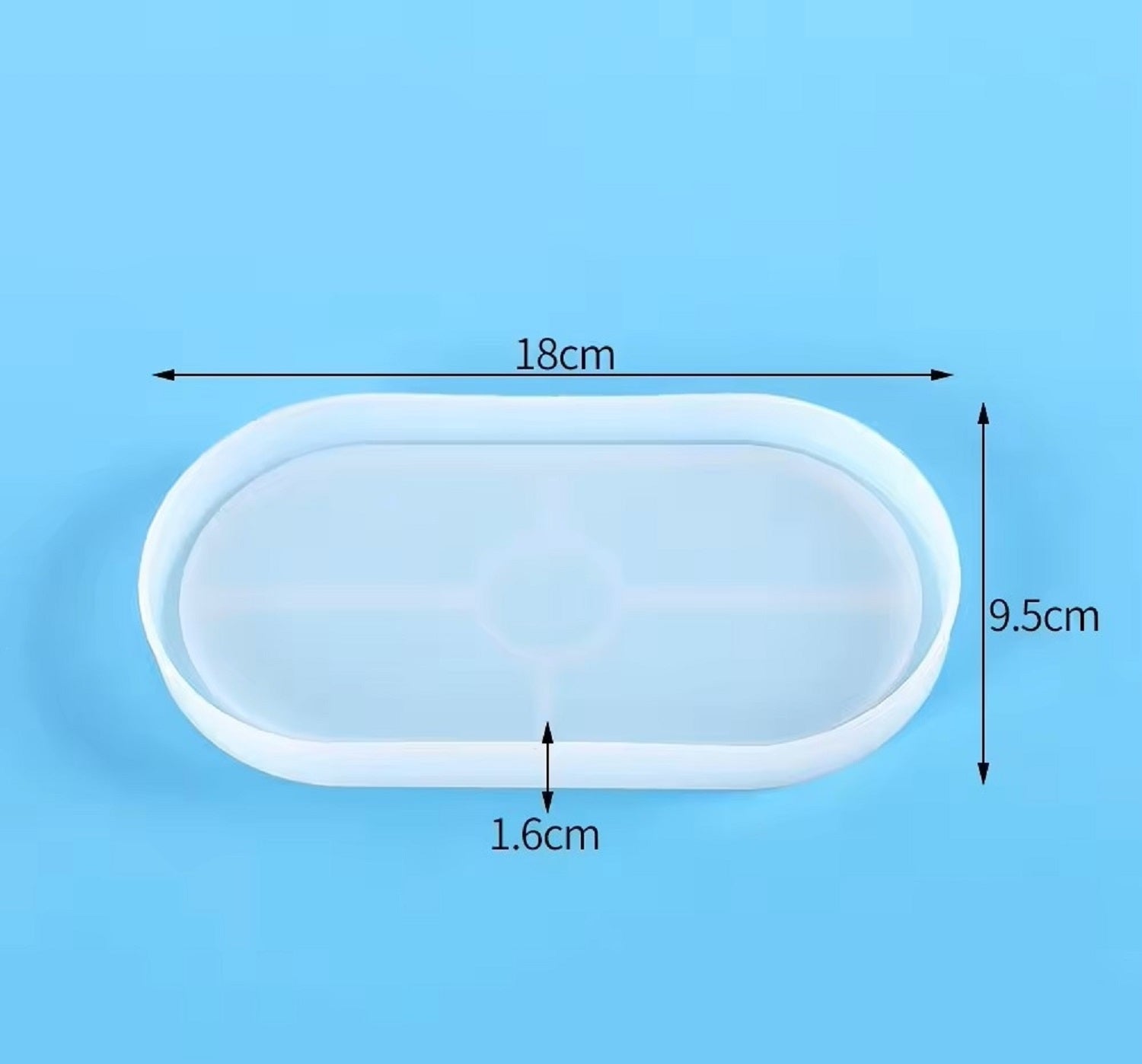 Oval Shape Coaster Tray Mould For Resin, Gypsum & Art Crafts Making Silicone Mold