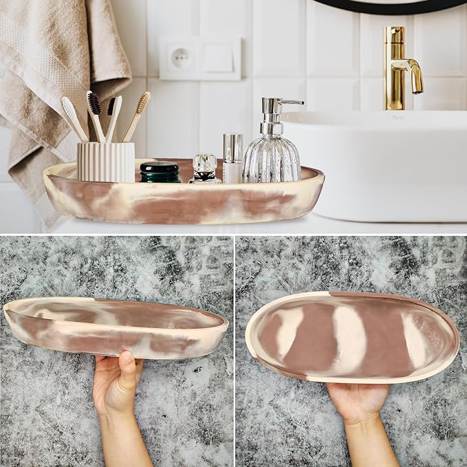 Oval Storage Bowl Tray Candle Jar Silicon Mold Flower Pot