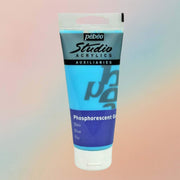 Pebeo Studio Acrylic Paint Auxiliaries Glow In The Dark 100ml Blue