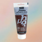 Pebeo Studio Acrylic Paint High Viscosity 100ml Burnt Umber