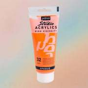 Pebeo Studio Acrylic Paint High Viscosity 100ml Cadmium Orange Hue