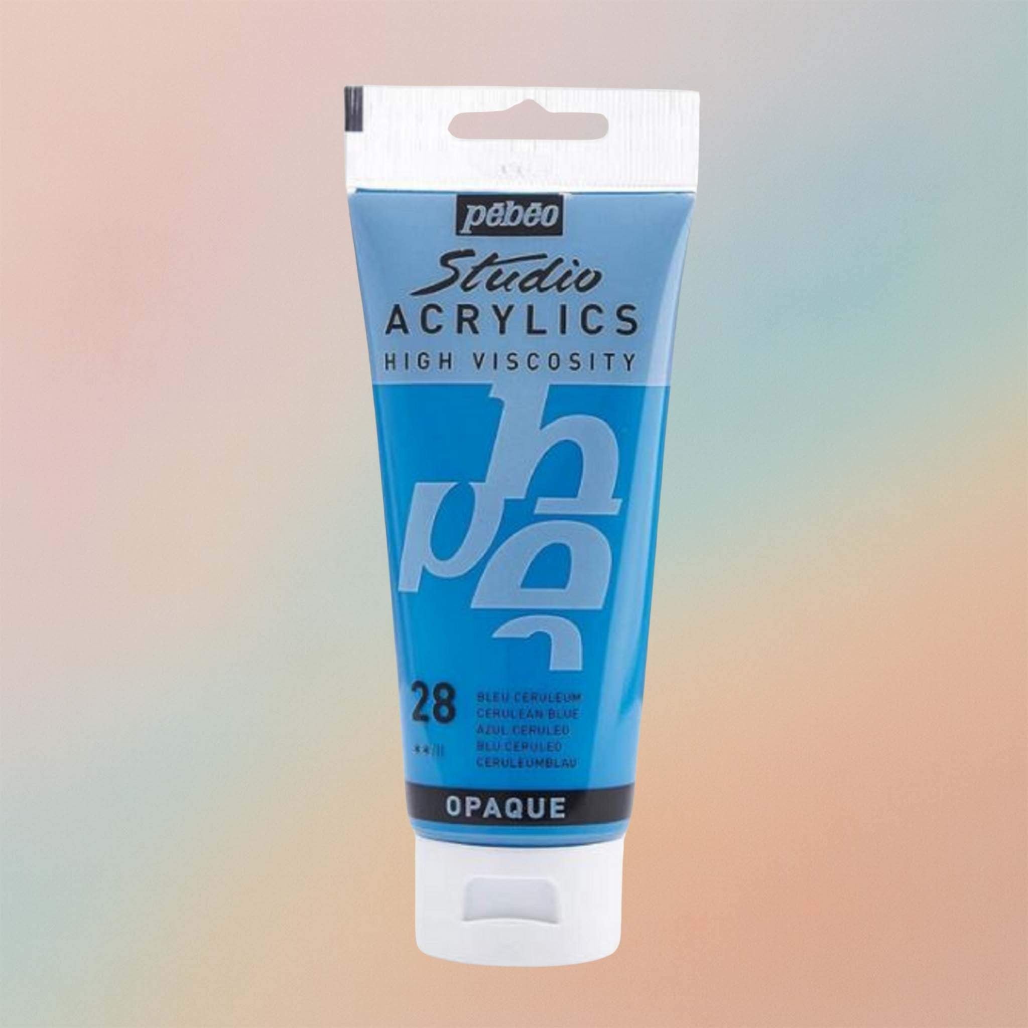 Pebeo Studio Acrylic Paint High Viscosity 100ml Cerulean Blue