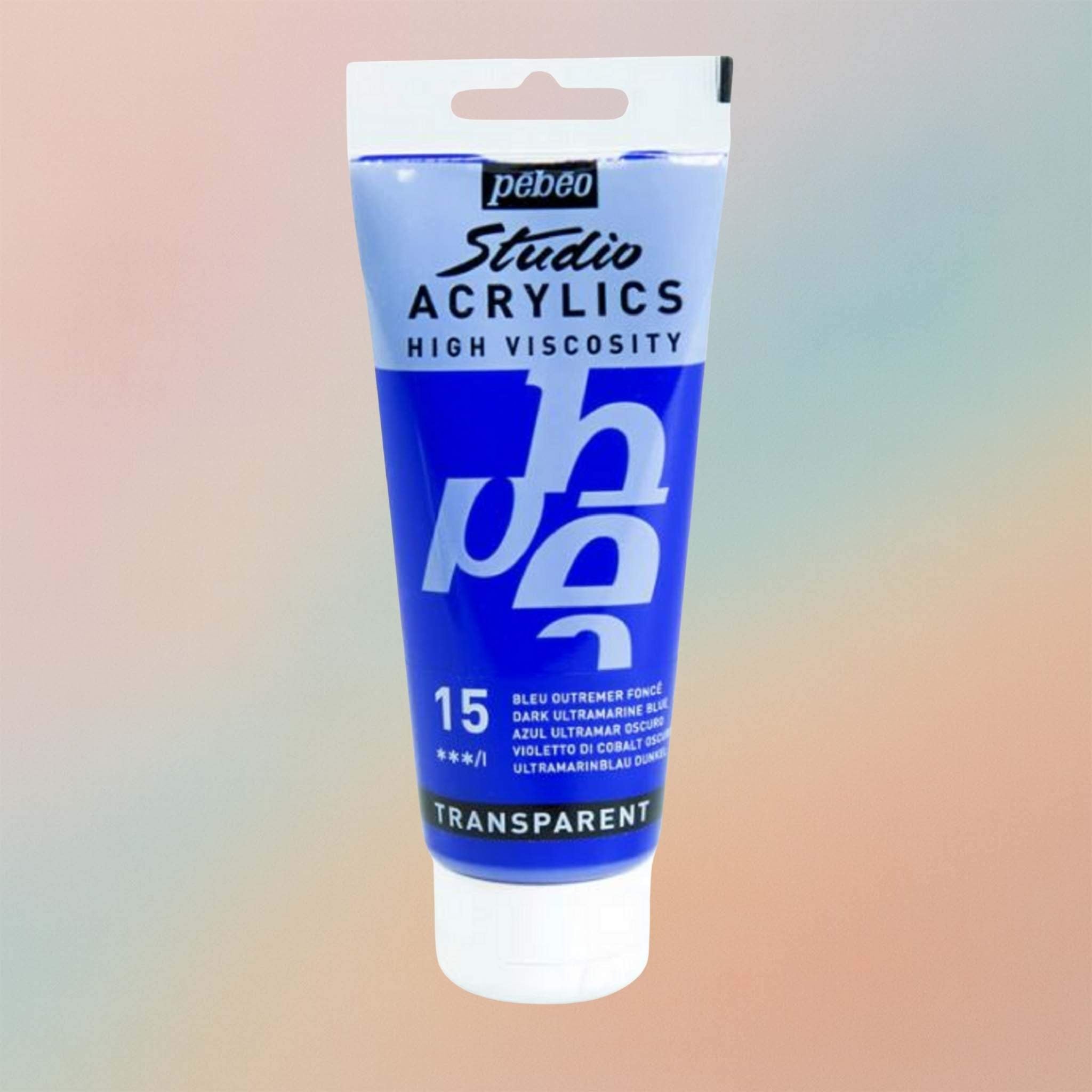 Pebeo Studio Acrylic Paint High Viscosity 100ml Dark Ultramarine Blue