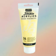Pebeo Studio Acrylic Paint High Viscosity 100ml Naples Yellow Hue