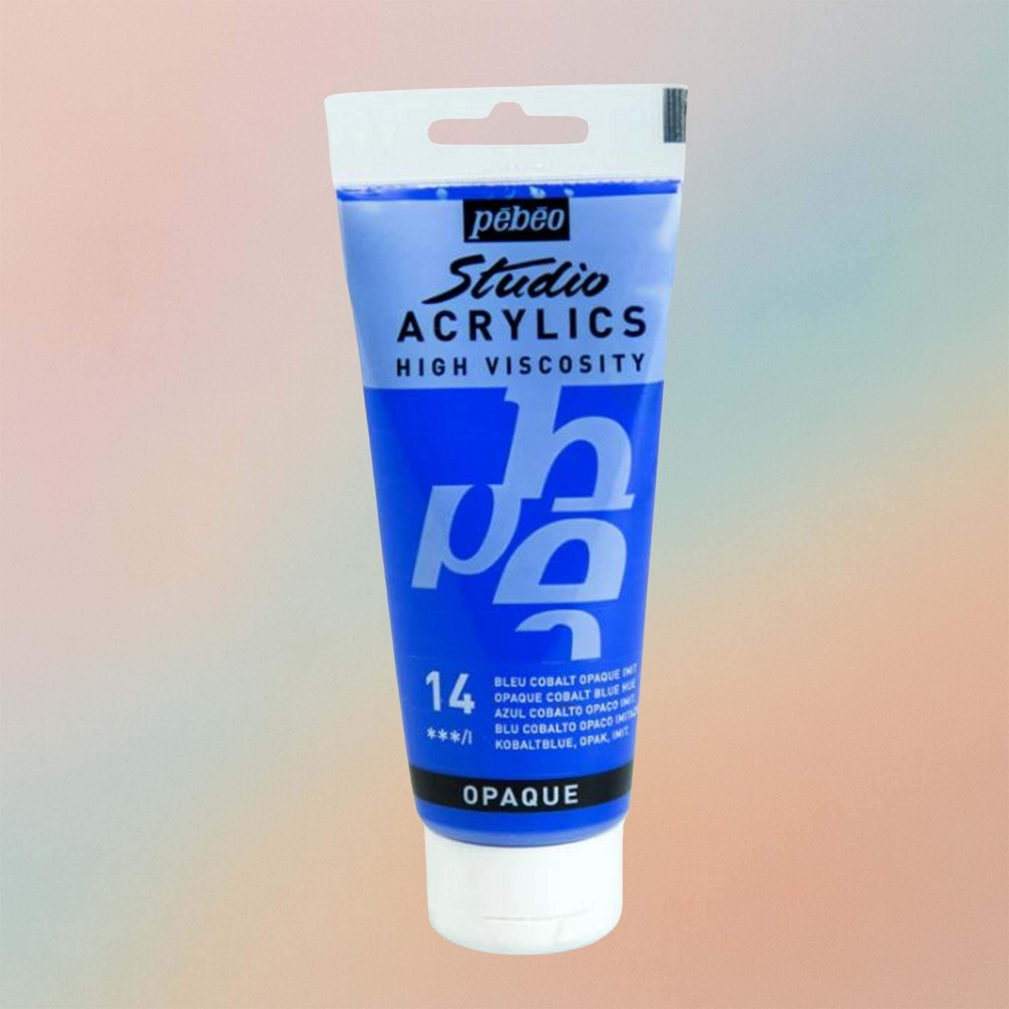 Pebeo Studio Acrylic Paint High Viscosity 100ml Opaque Cobalt Blue Hue