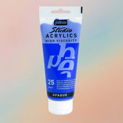 Pebeo Studio Acrylic Paint High Viscosity 100ml Opaque Light Ultramarine Blue