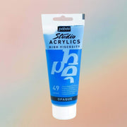 Pebeo Studio Acrylic Paint High Viscosity 100ml Opaque Primary Cyan