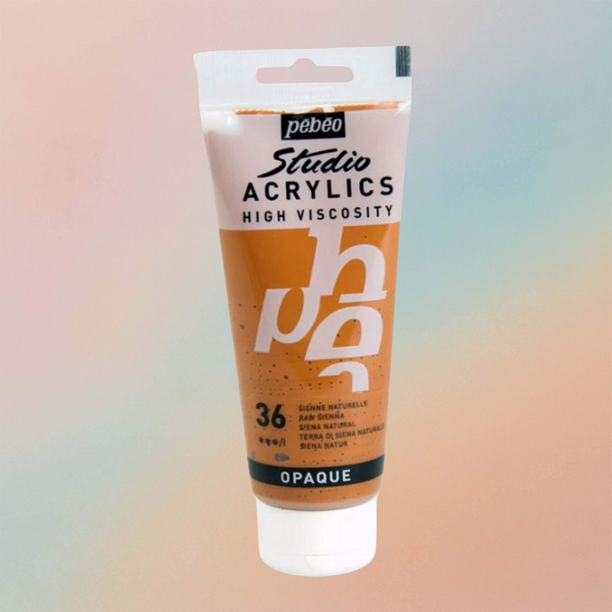 Pebeo Studio Acrylic Paint High Viscosity 100ml Raw Sienna