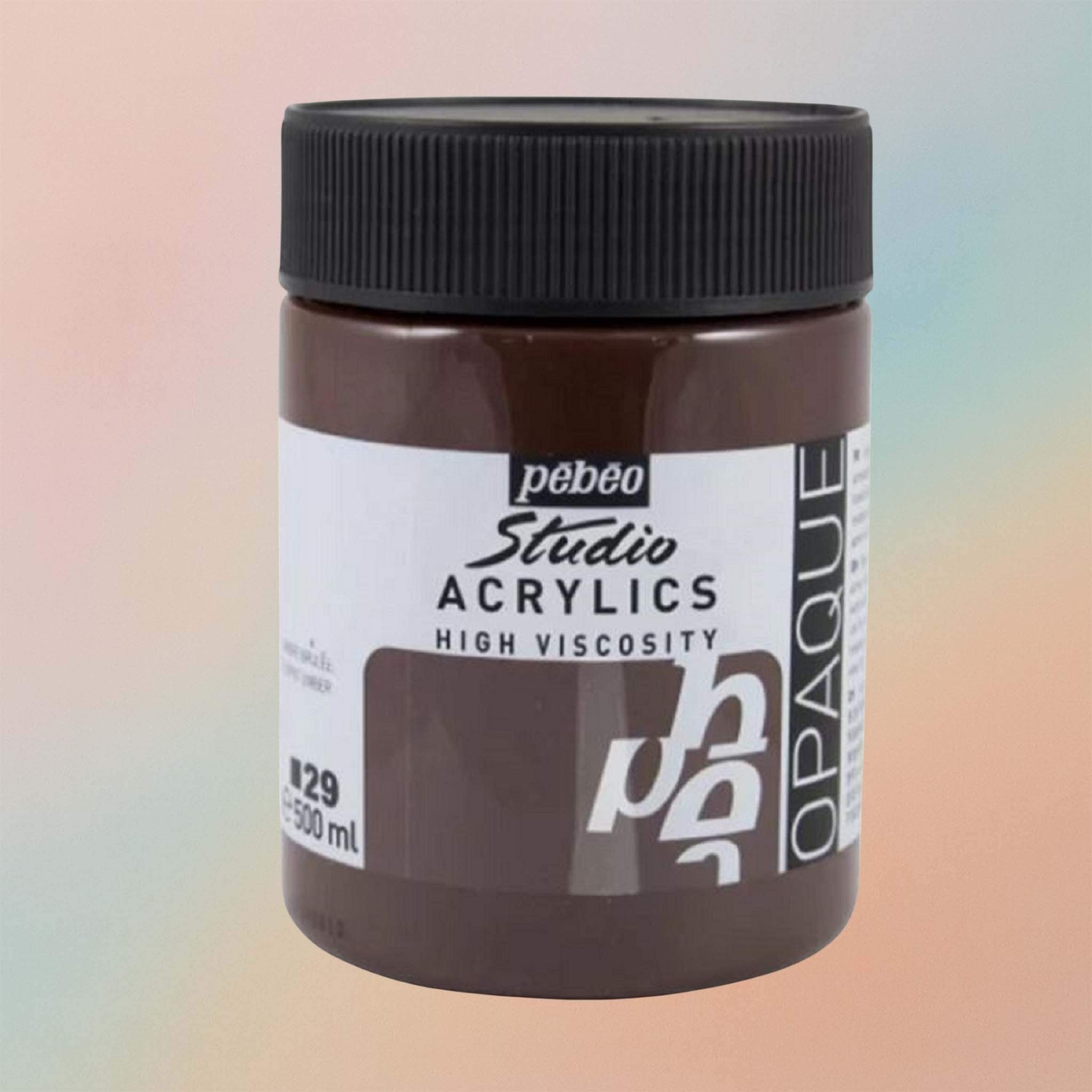 Pebeo Studio Acrylic Paint High Viscosity 500ml Burnt Umber