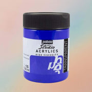 طلاء أكريليك Pebeo Studio عالي اللزوجة 500 مل لون أزرق كوبالت