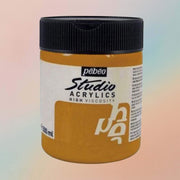 طلاء أكريليك Pebeo Studio عالي اللزوجة 500 مل أصفر مغرة