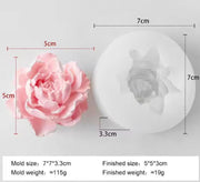 Peony Flower Mould Style 1 For Candle, Resin, Gypsum & Art Crafts Making Silicone Mold
