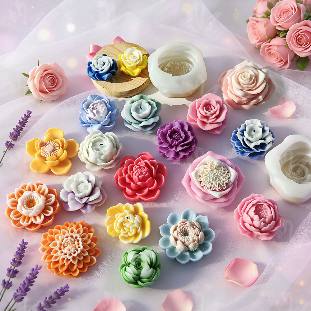 Peony Full Bloom Mould For Candle, Resin, Gypsum & Art Crafts Making Silicone Mold