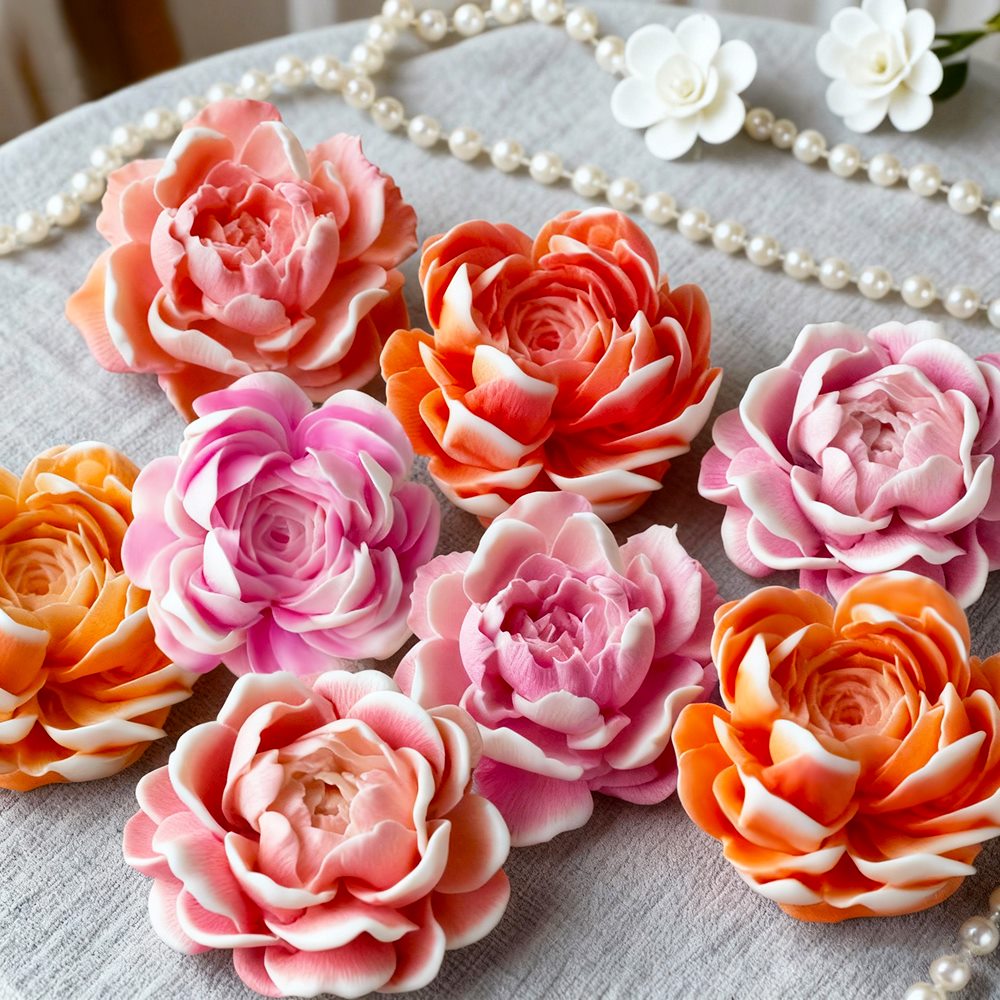 Peony Rose Mould For Candle, Resin, Gypsum & Art Crafts Making Silicone Mold