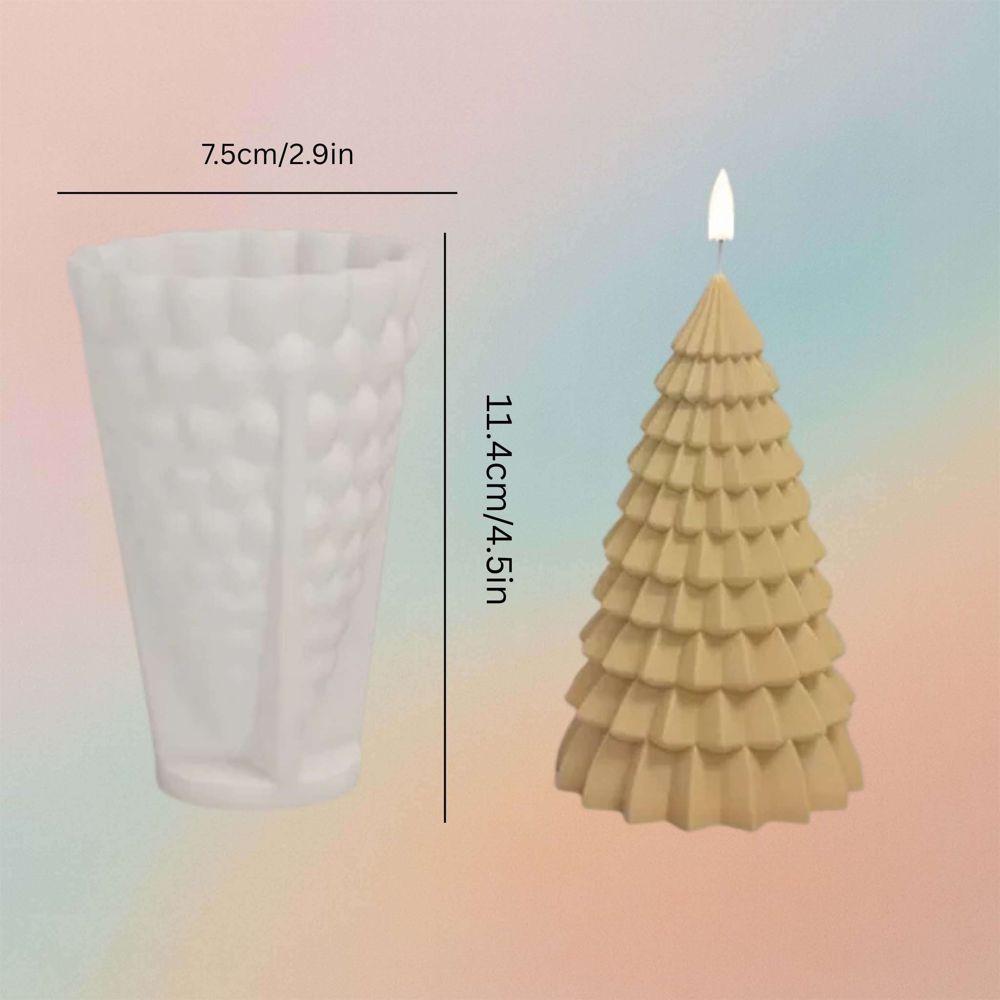 Pine Cone Candle Silicon Mould, DIY Gypsum Jesmonite Candle Mould