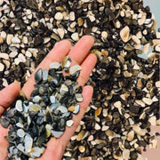 Polished Crushed Black Mother of Pearl Shell Chips for DIY Crafts