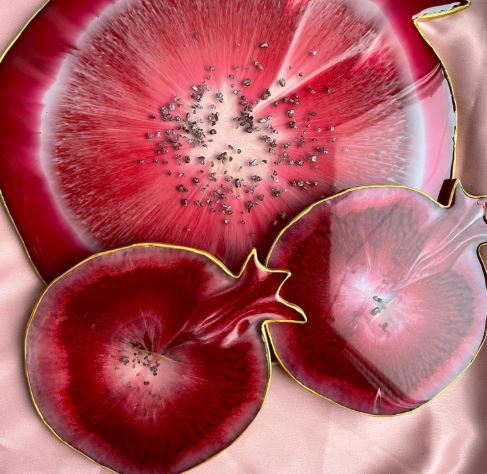 Pomegranate Coaster Silicon Mould for Resin DIY