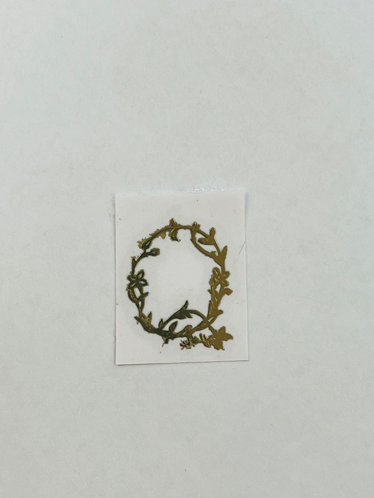 Alphabet Floral Stem Metal Sticker