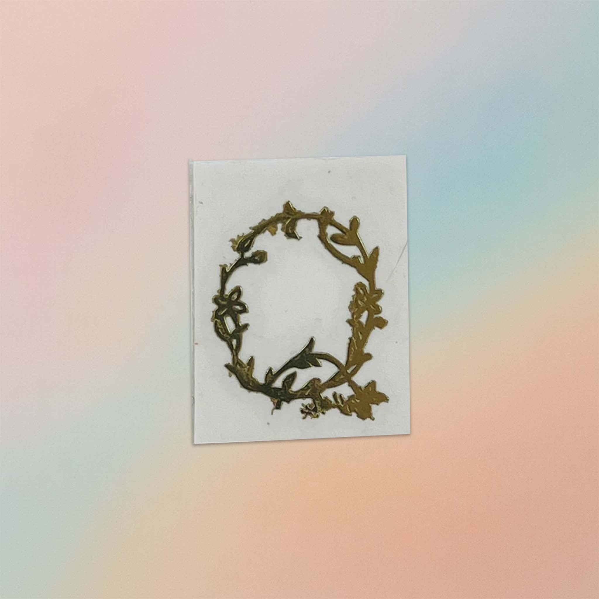 Alphabet Floral Stem Metal Sticker