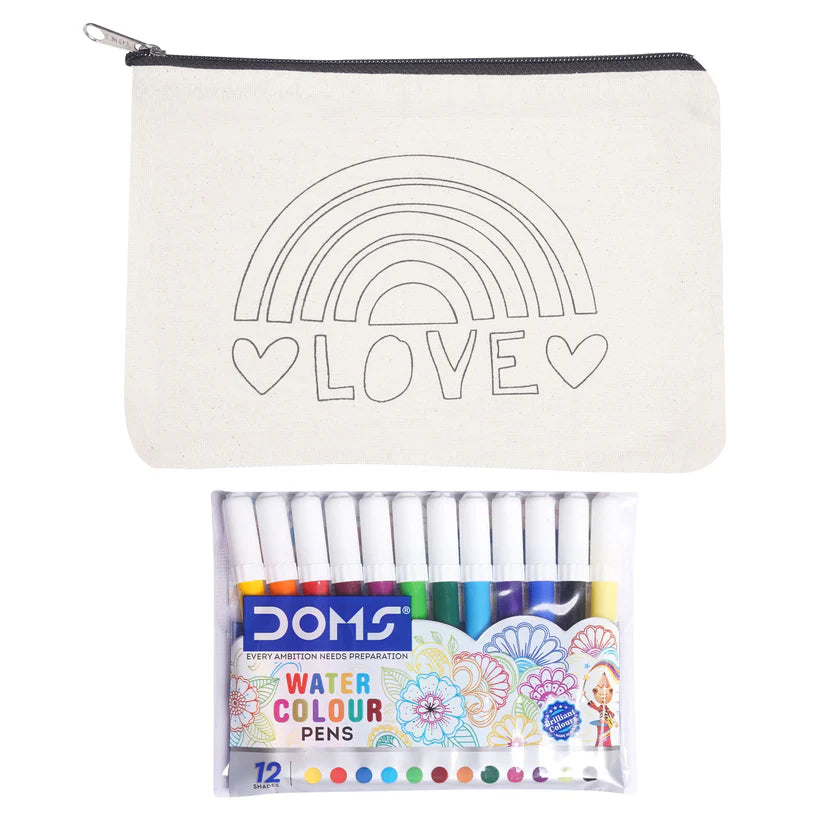 Pourezy Rainbow Love Canvas Pouch Kit