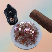 Reflective Fire Pit Glass For Resin Epoxy Geode Art Metallic, Shiny, Bright, For DIY Art And Craft Projects - Brown