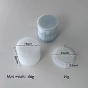 Rip Round Box Flower Pot Silicone Molds For Concrete Candle Jars With Lid