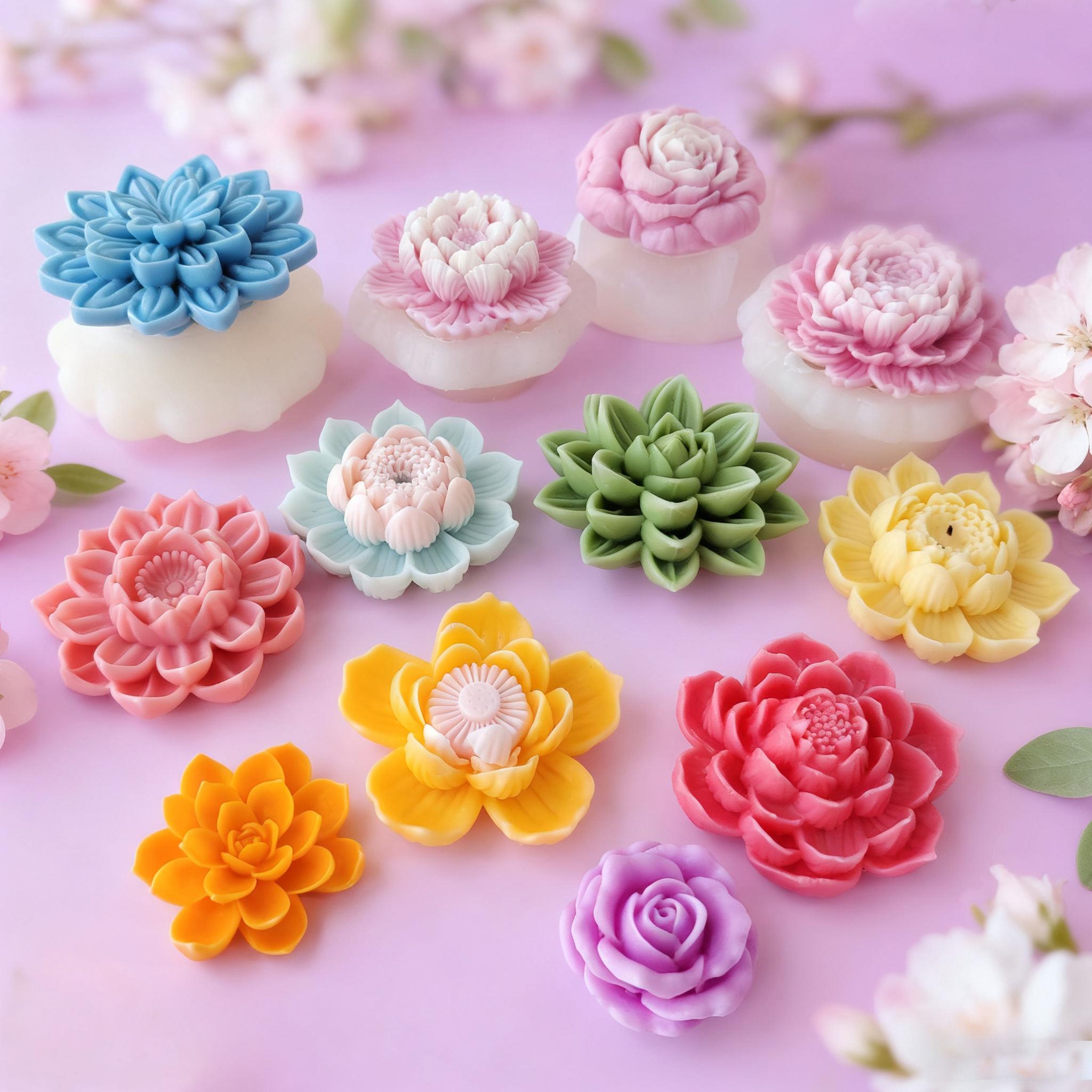 Rose Flower Mould Style 3 For Candle, Resin, Gypsum & Art Crafts Making Silicone Mold