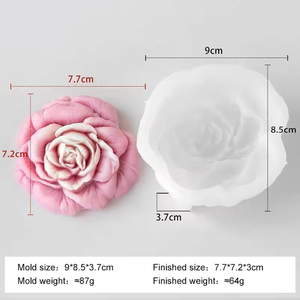 Rose Flower Mould Style 5 For Candle, Resin, Gypsum & Art Crafts Making Silicone Mold