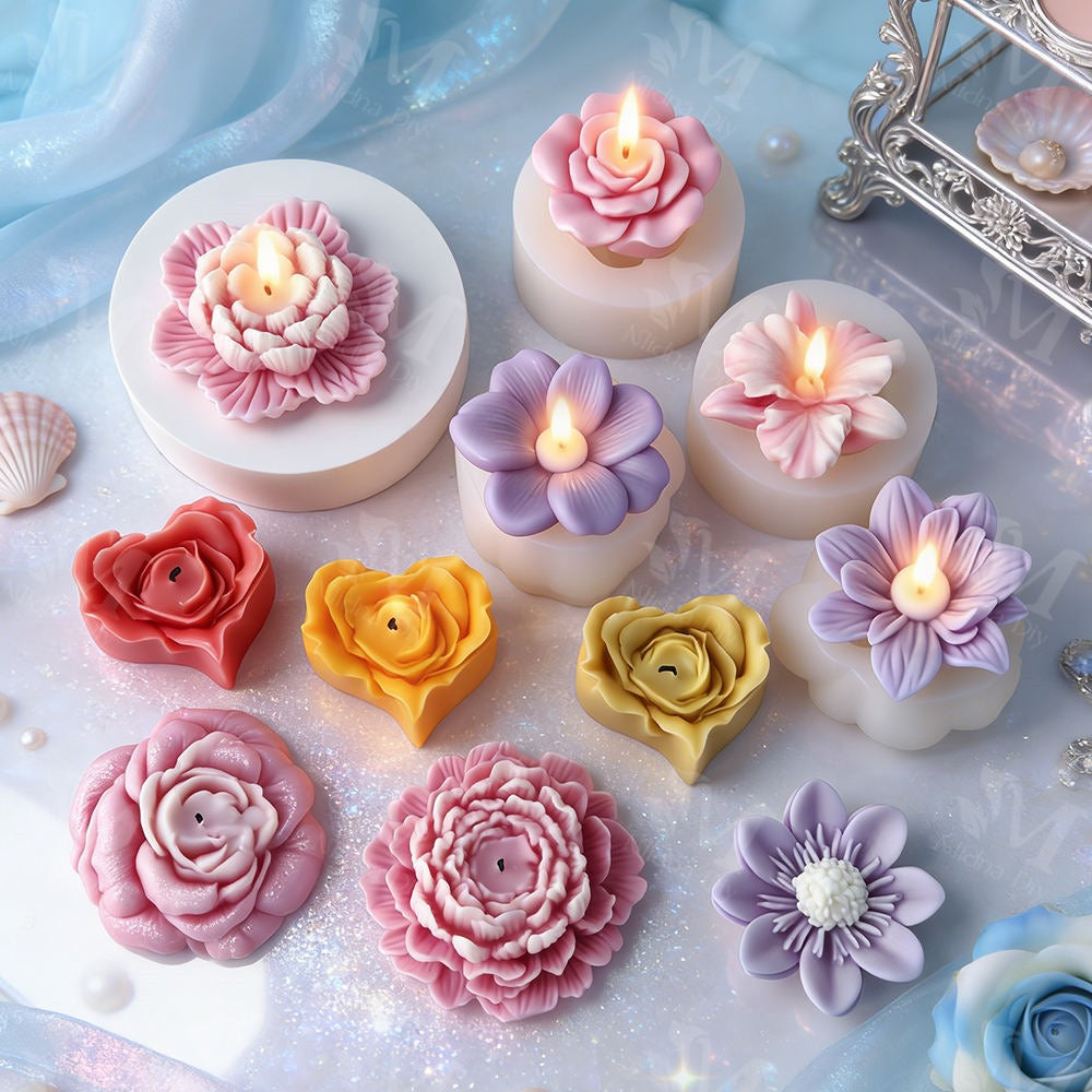 Rose Flower Mould Style 5 For Candle, Resin, Gypsum & Art Crafts Making Silicone Mold
