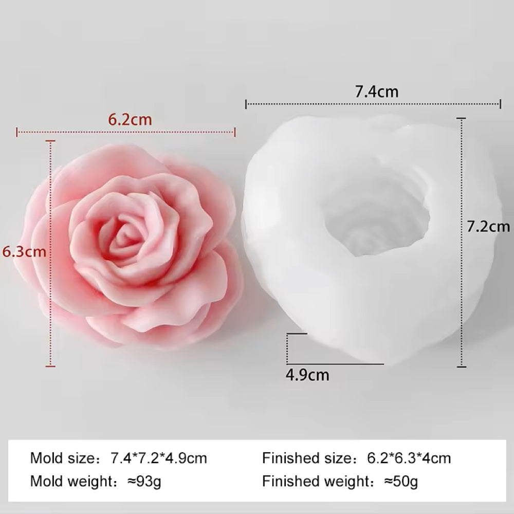 Rose Flower Style 1 For Candle, Resin, Gypsum & Art Crafts Making Silicone Mold